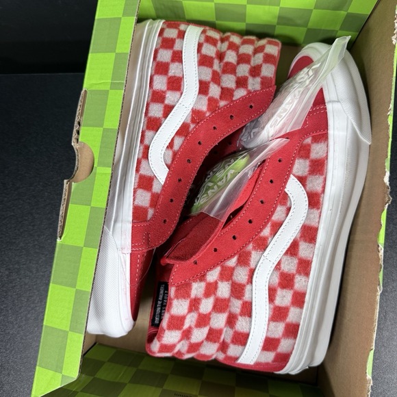 Vans x Concepts OG Sk8-Hi Red Mohair Flame Scarlet Checkerboard Men 8.5 Women 10 - Picture 15 of 15